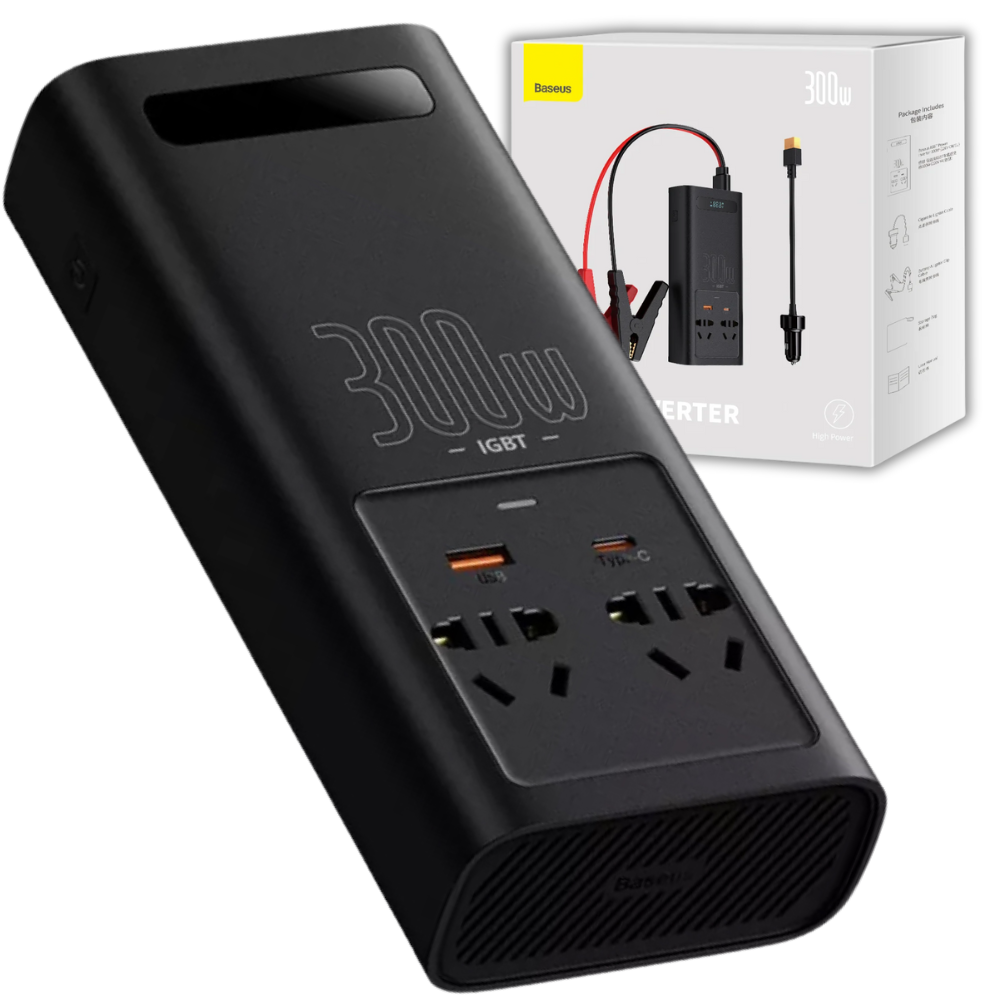 Автомобільний інвертор напруги BASEUS Inverter 2 розетки 500W 12/220V (CGNB000101) - фото 13