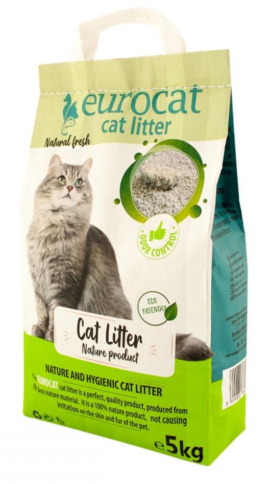 Наповнювач для котячого туалету EuroCat бентонітовий 5 кг (5999886848507)
