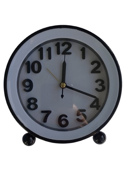 Будильник кварцевый 813 настольный/настенный 13,5 см Белый (3988)