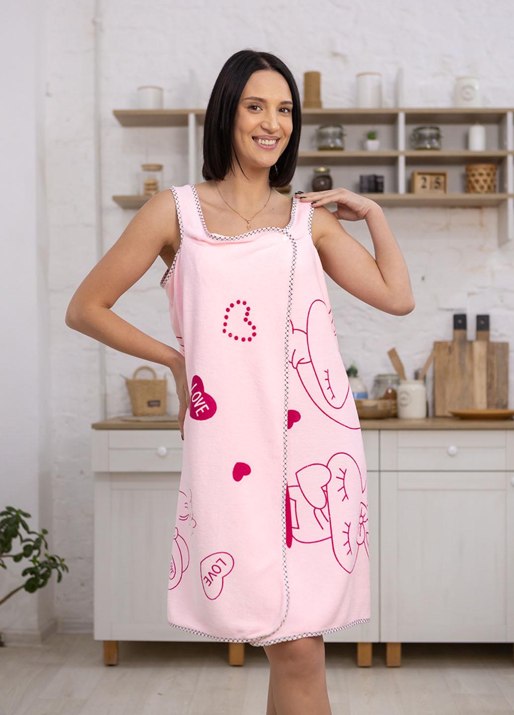 Полотенце-халат женское из микрофибры 140х80 см (110-5) - фото 3