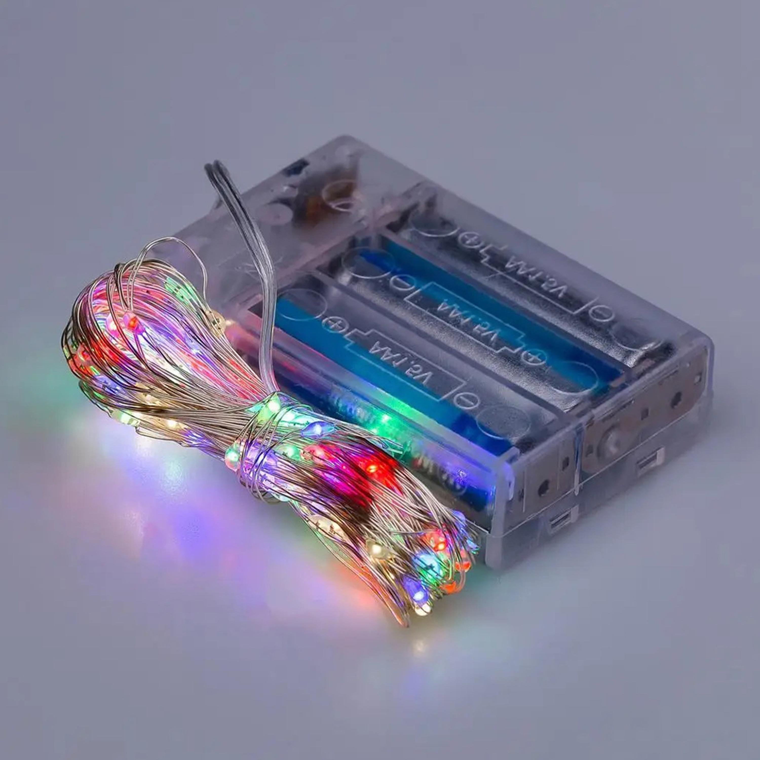 Гірлянда світлодіодна 10 м на батарейках 3xAA Мультиколір (WLS-QX-DCH2188M10)