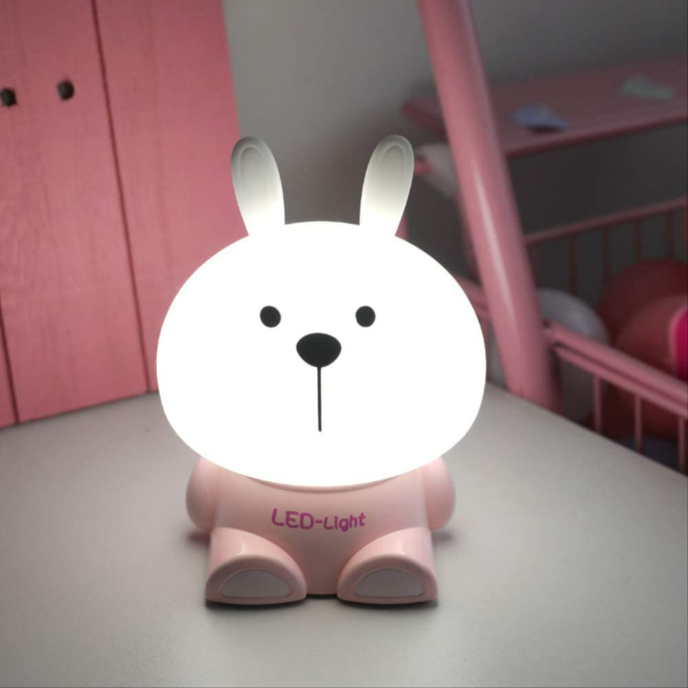 Ночник настольный светодиодный Fashion Table Lamp Зайчик Розовый (OLOEY EL-543)