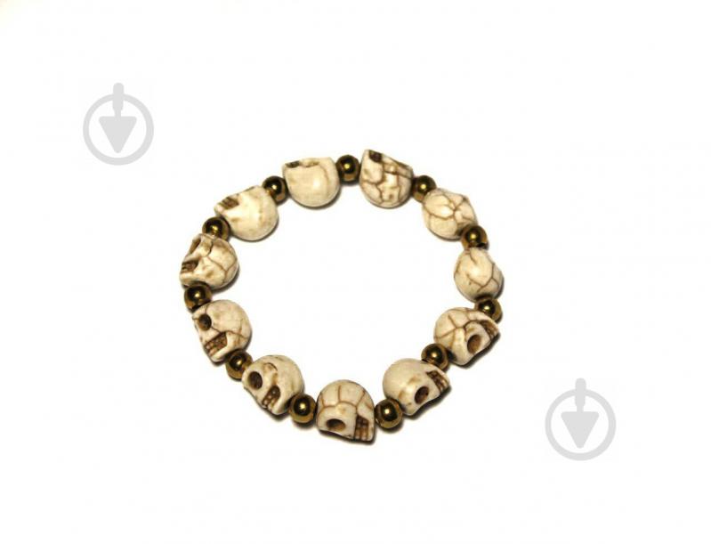 Женский браслет N26 Говлит Череп Белый (955026)
