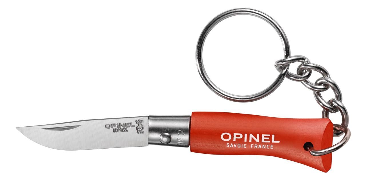 Нож-брелок складной Opinel №2 Viroblock 57-58 HRC нержавеющая сталь Sandvik 12C27 35 мм Оранжевый (2275755351)