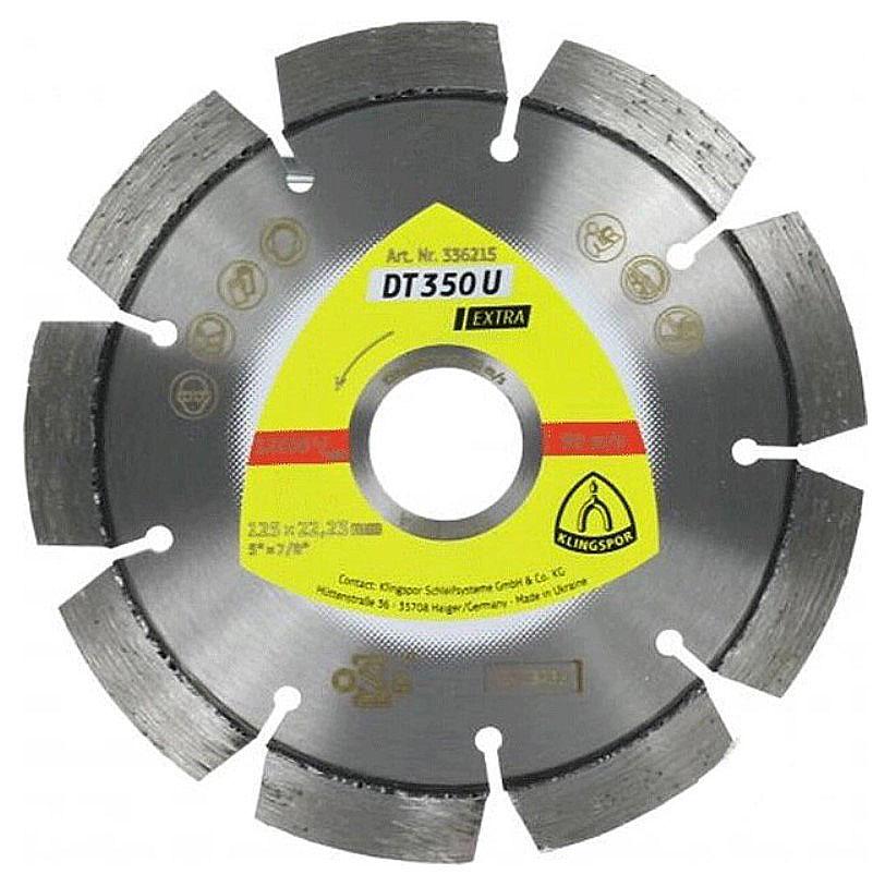 Алмазный диск Klingspor DT 350 U Extra отрезной сегментный по бетону 125х22,23 мм (21718)