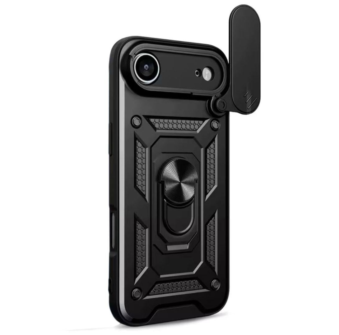 Чехол противоударный Primo Shockproof для Apple iPhone 17 Air с подставкой и шторкой камеры Black (2836383167)