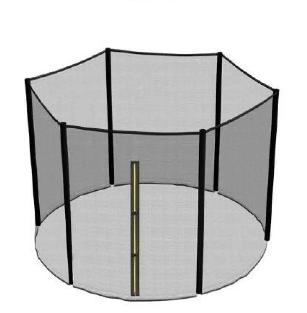 Сітка для батута Atleto на блискавці на 6 стовпчиків із застібкою 252 см Чорний (132-76-20100800)