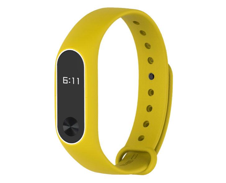 Силиконовый ремешок Primo для фитнес-браслета Xiaomi Mi Band 2 Yellow/White (452664545) - фото 2