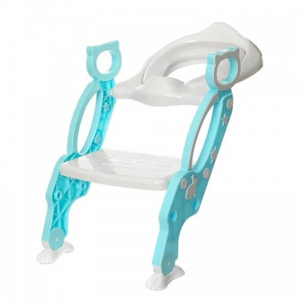 Детская накладка-лесенка на унитаз Boyj BZ-96 Голубой/белый