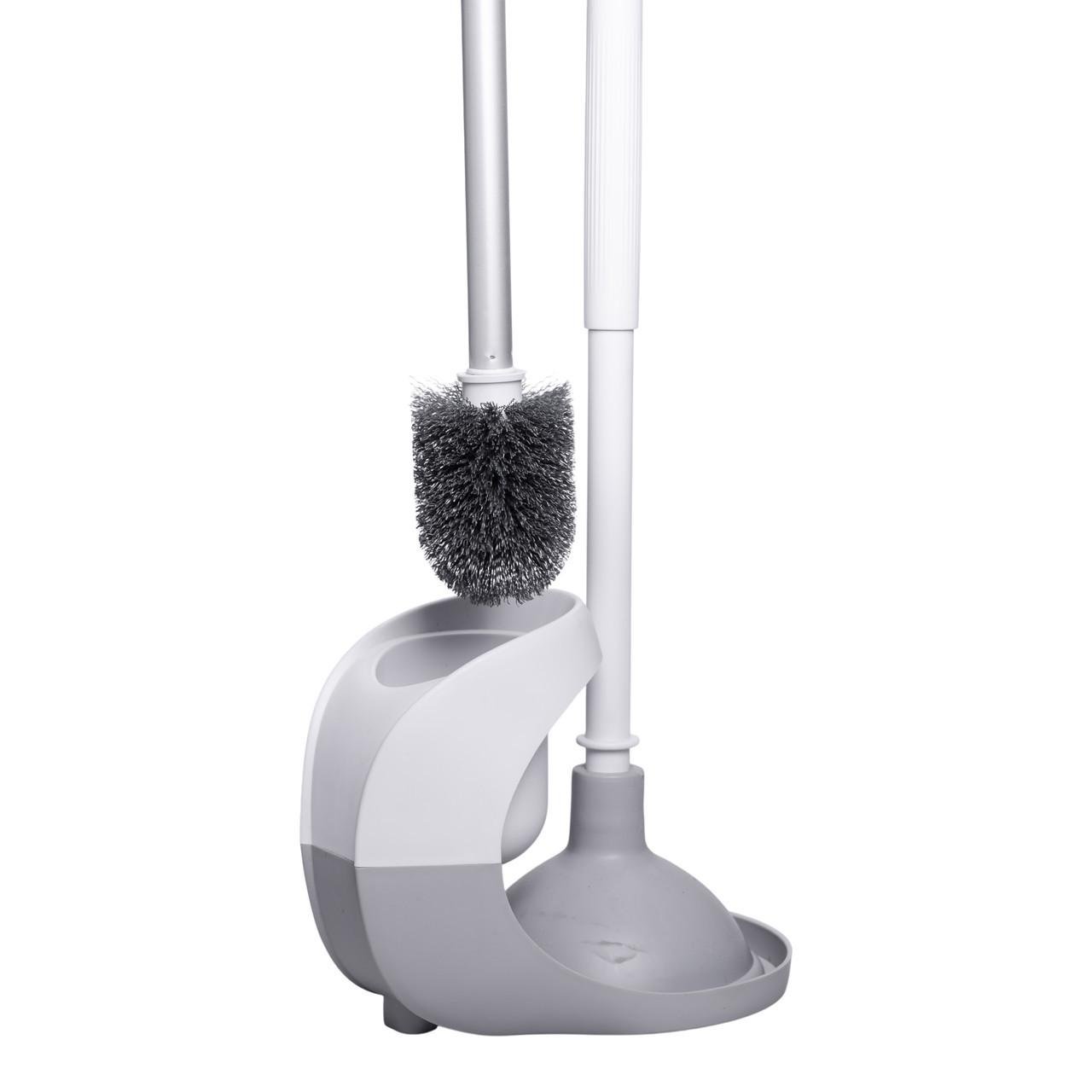 Ершик для чистки туалета с подставкой и вантузом HP-35015-28 50 см Серый (A-035251) - фото 5