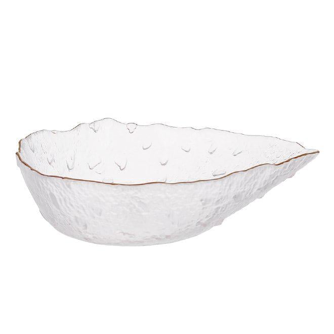 Салатник стеклянный Flora Drop Прозрачный (28407)