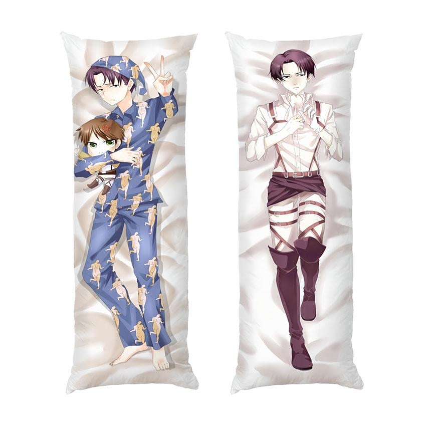 Подушка дакимакура Levi Akkerman Attack on Titan Anime габардин 140х45 см (112608-2)
