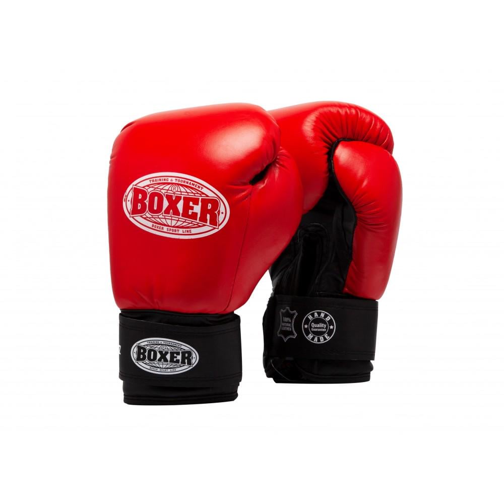 Рукавички боксерські Boxer шкіра 0,8-1 мм 8 oz Червоний (2023-03R)