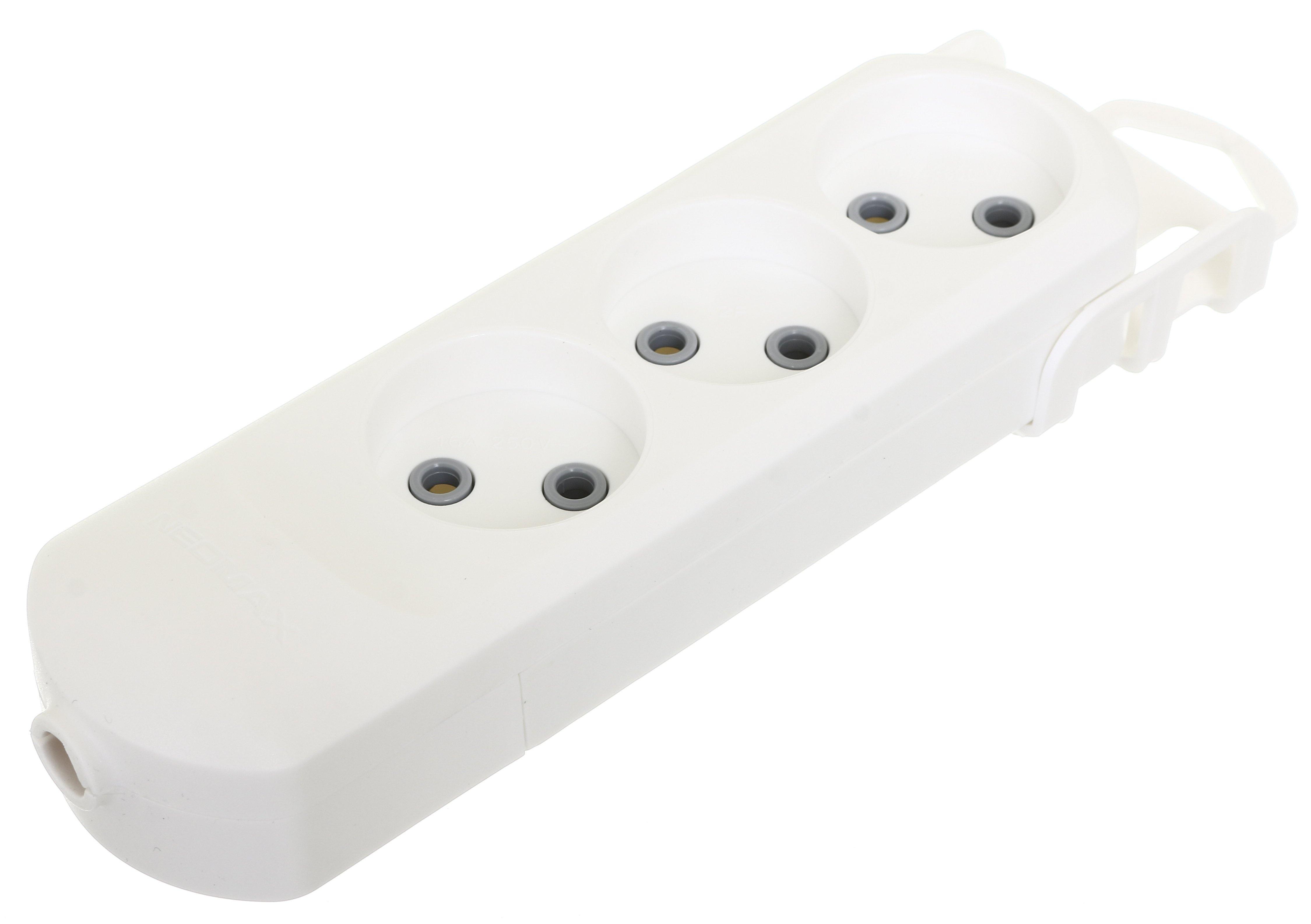 Колодка для подовжувача Neomax NX500300 3 гнізда без заземлення Білий