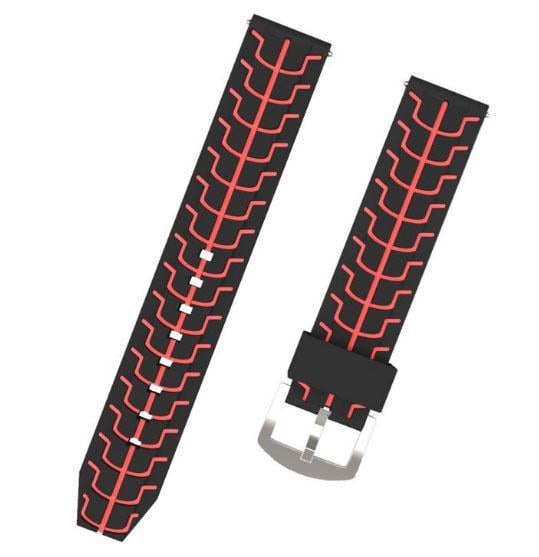 Силиконовый ремешок Primo Splint для часов Samsung Galaxy Watch 46 мм SM-R800 Black/Red (780543159)