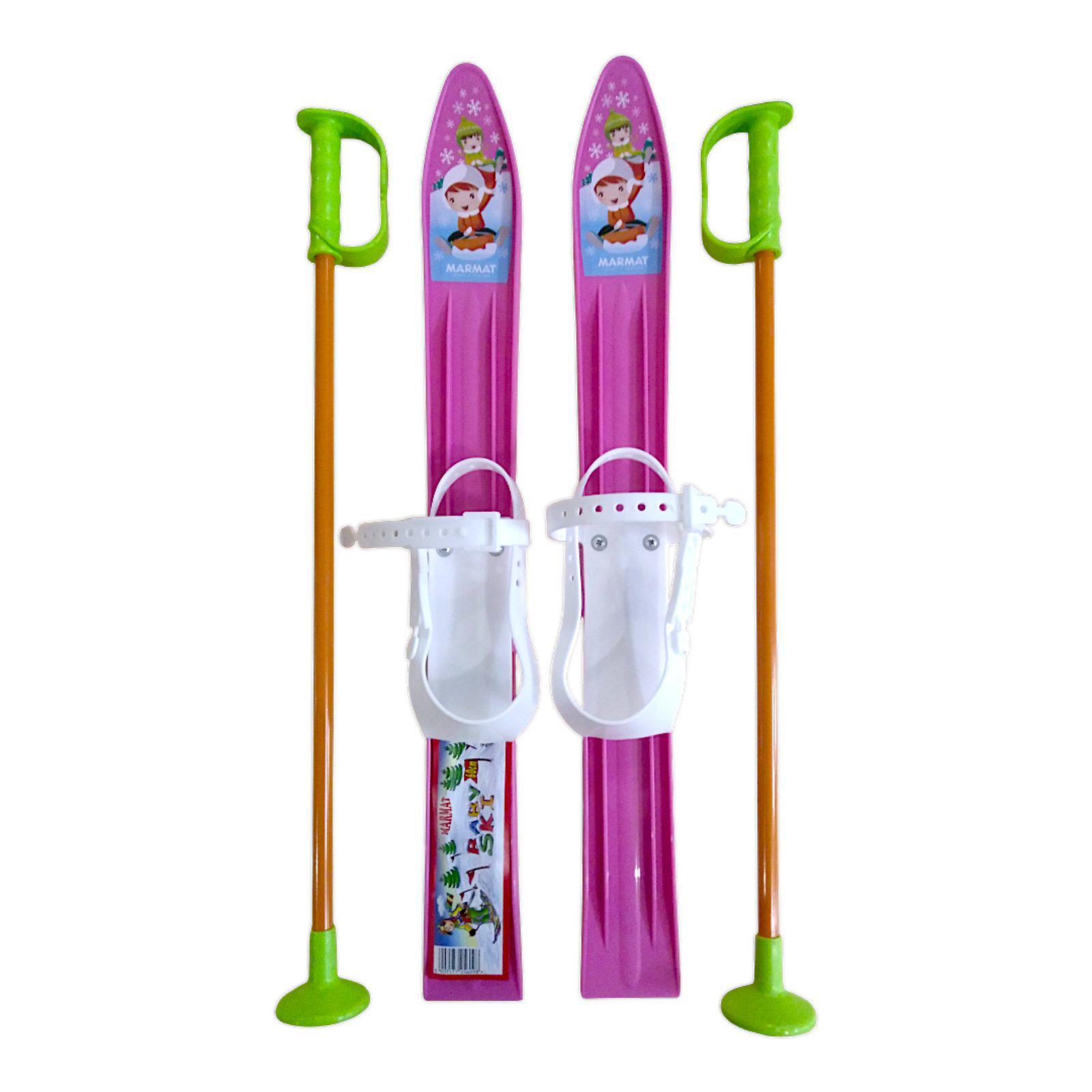 Набір лижний дитячий Marmat 60 см Рожевий (11287) - фото 2 Набір лижний дитячий Marmat 60 см Рожевий (11287) - фото 2