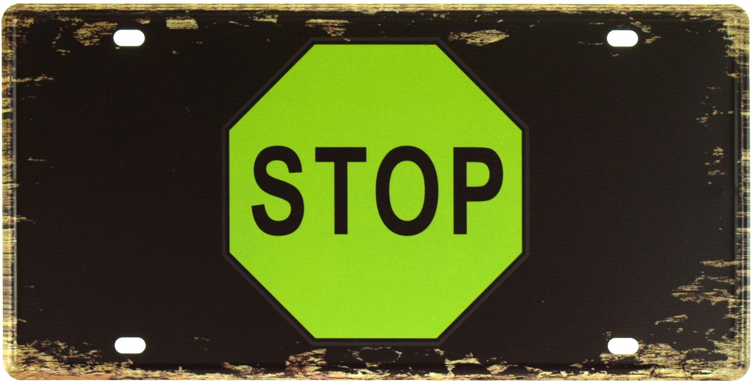 Табличка металева Стоп/Stop 15x30 см