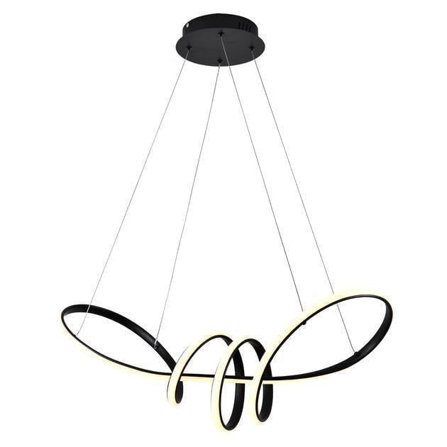 Люстра підвісна світлодіодна Sirius LCD3056 70W з вигнутим розсіювачем світла 3000-6500К IP20 Чорний (00000138990)