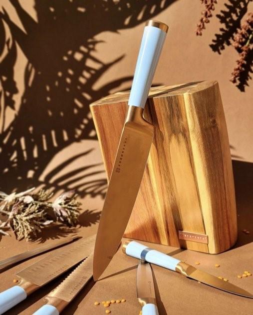 Набор ножей кухонных Edenberg EB-11029 с деревянной подставкой 7 пр. Белый (EB-11029) - фото 3 Набор ножей кухонных Edenberg EB-11029 с деревянной подставкой 7 пр. Белый (EB-11029) - фото 3