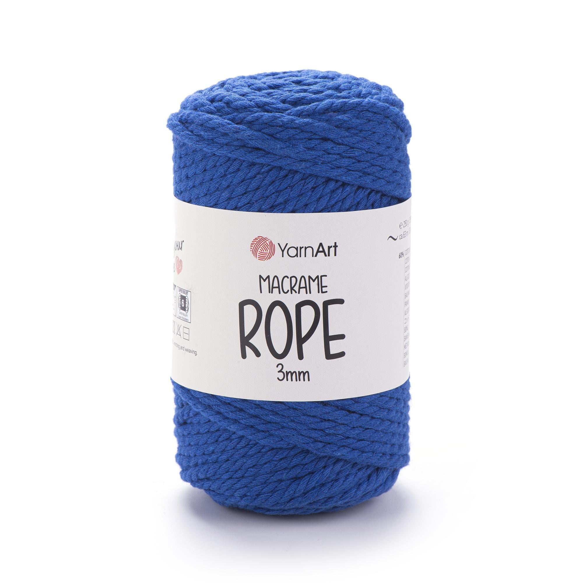 Шнур витый для макраме Macrame rope 3 мм 250 г Синий №772 (1842289524)