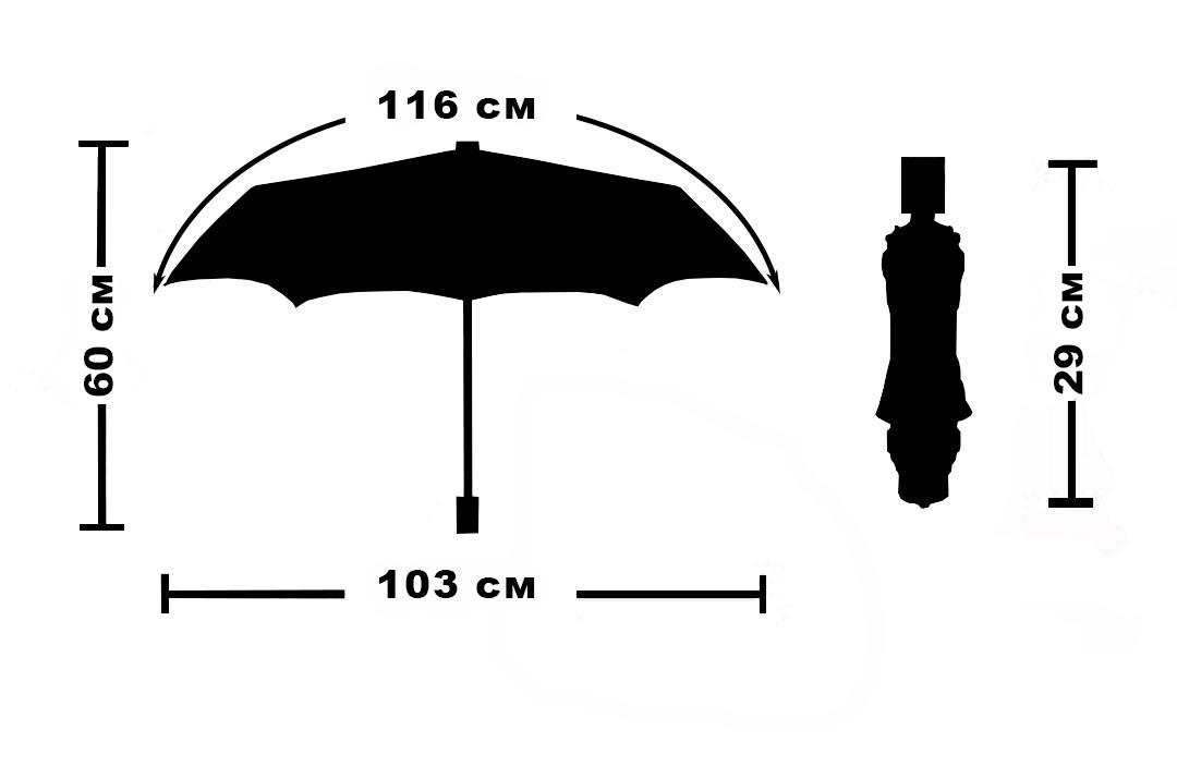 Зонт складной Три Слона полный автомат Черный (L3806-01) - фото 6