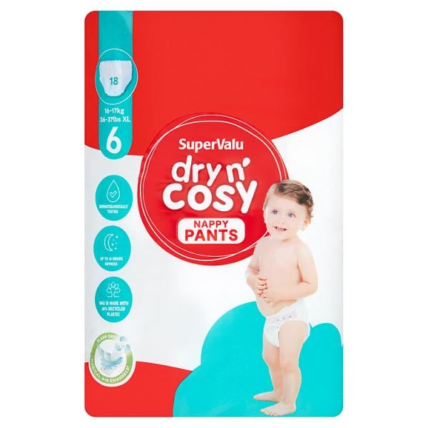 Подгузники-трусики SuperValu dry n\'cosy 6 16-17 кг 18 шт. - фото 1