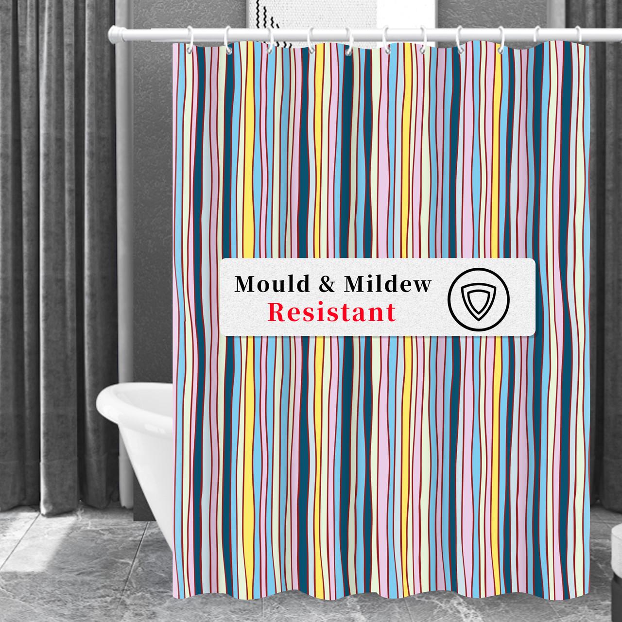 Шторка для ванної кімнати Bathlux водонепроникна з кільцями 180x180 см (1860120240) - фото 3