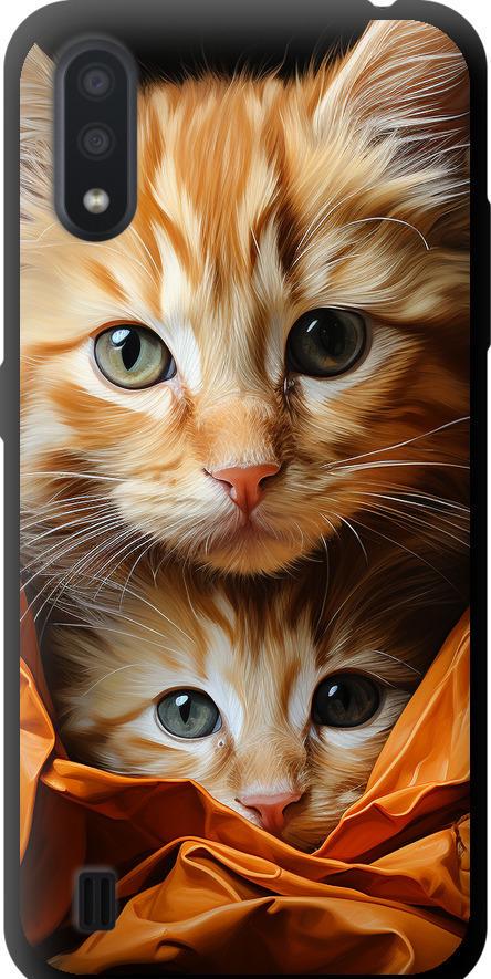 Чехол на Samsung Galaxy A01 A015F Котики 2 (5664b-1842-42517) Чехол на Samsung Galaxy A01 A015F Котики 2 (5664b-1842-42517)