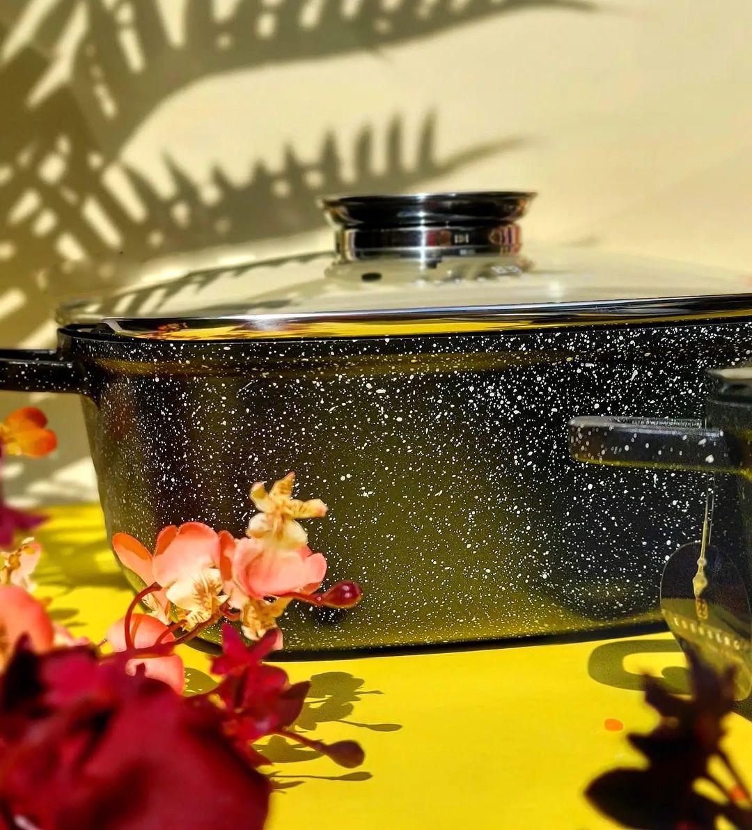 Каструля Edenberg із мармуровим антипригарним покриттям 2.8 л 20 см (EB-8111) - фото 2