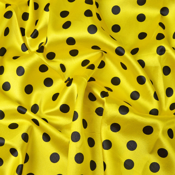 Ткань Ideia Горохи атлас 1,45 м Lemon (2200004109121)