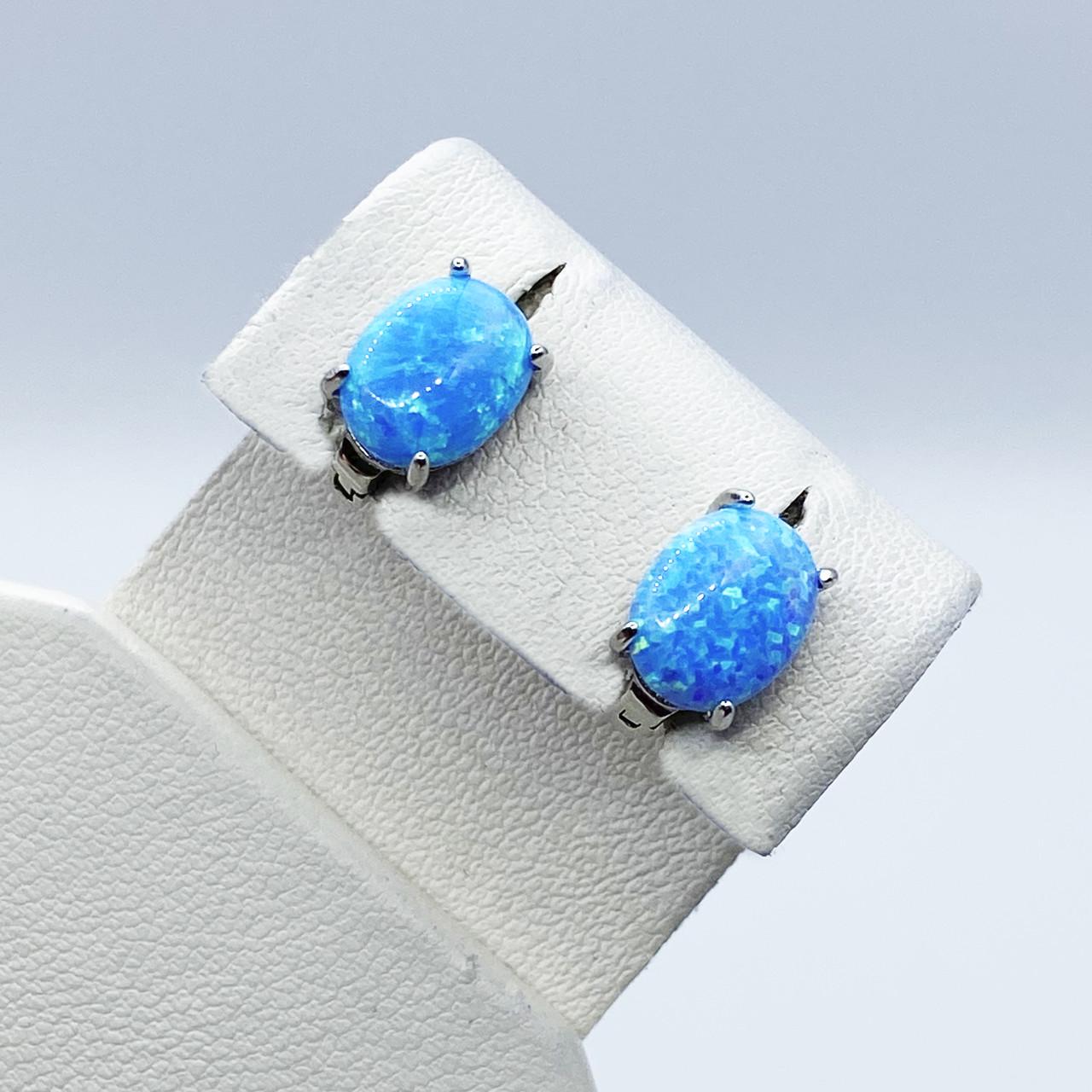 Серьги серебряные с опалом 2,75 г (2254398794)