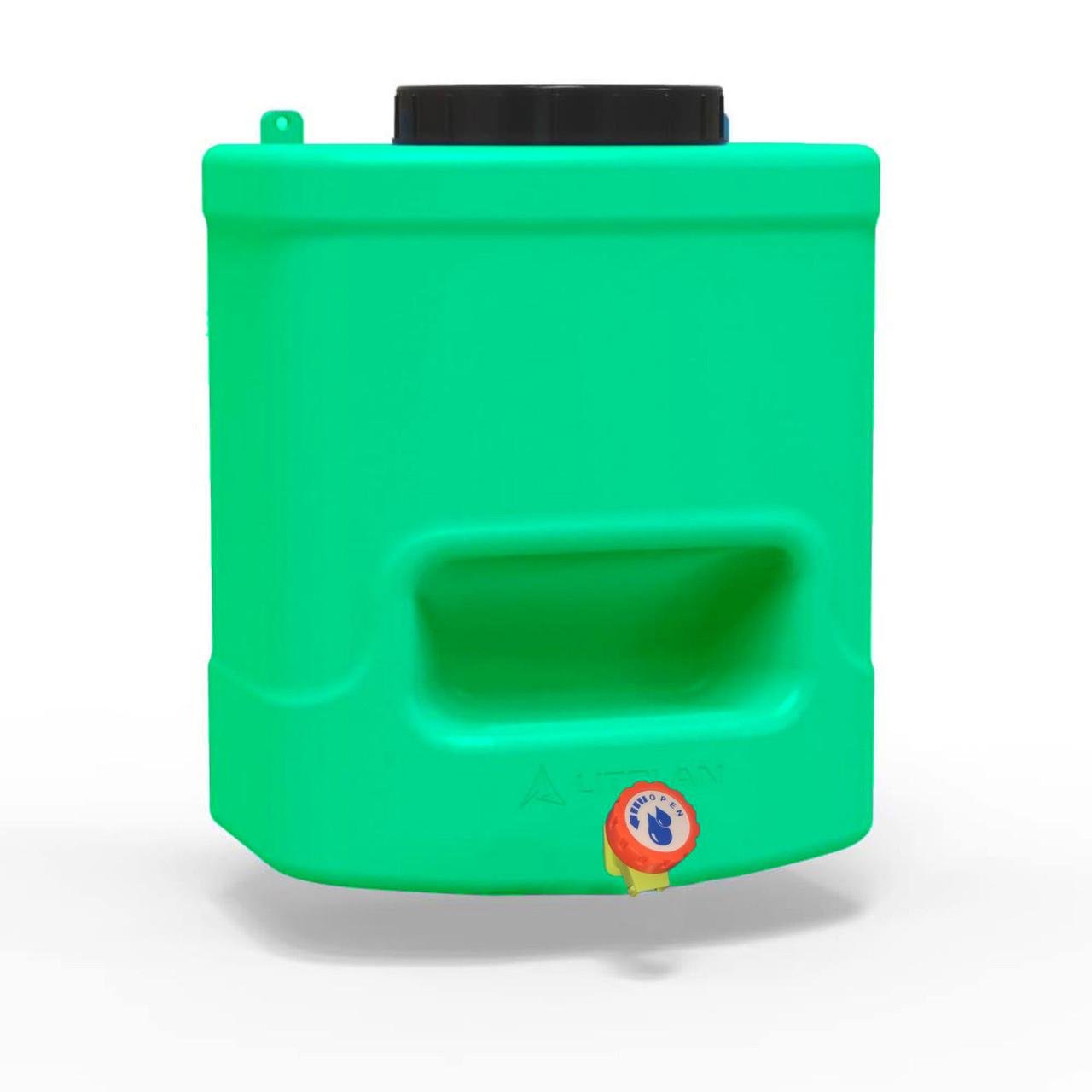 Умывальник Litolan с вентильным краном и мыльницей 15 л Зеленый - фото 2