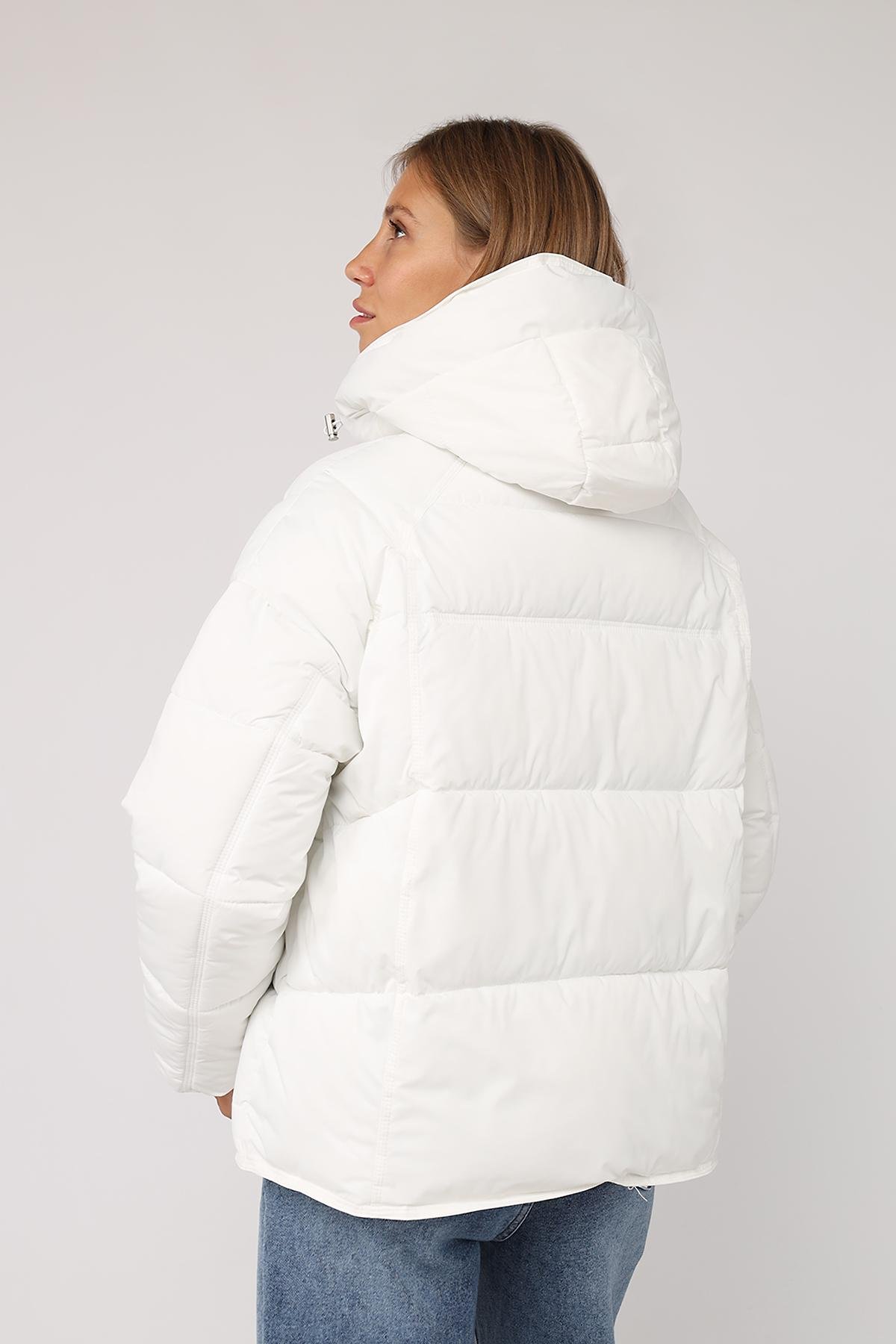 Куртка жіноча зимова ЦБ-00277860 р. 52 Білий (29080048) - фото 8 Куртка жіноча зимова ЦБ-00277860 р. 52 Білий (29080048) - фото 8