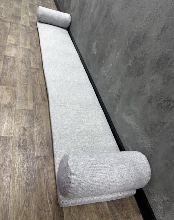 Матрас с подушками на подоконники Comfort Home панама 160х40х10 мм Ø 20 см Grey
