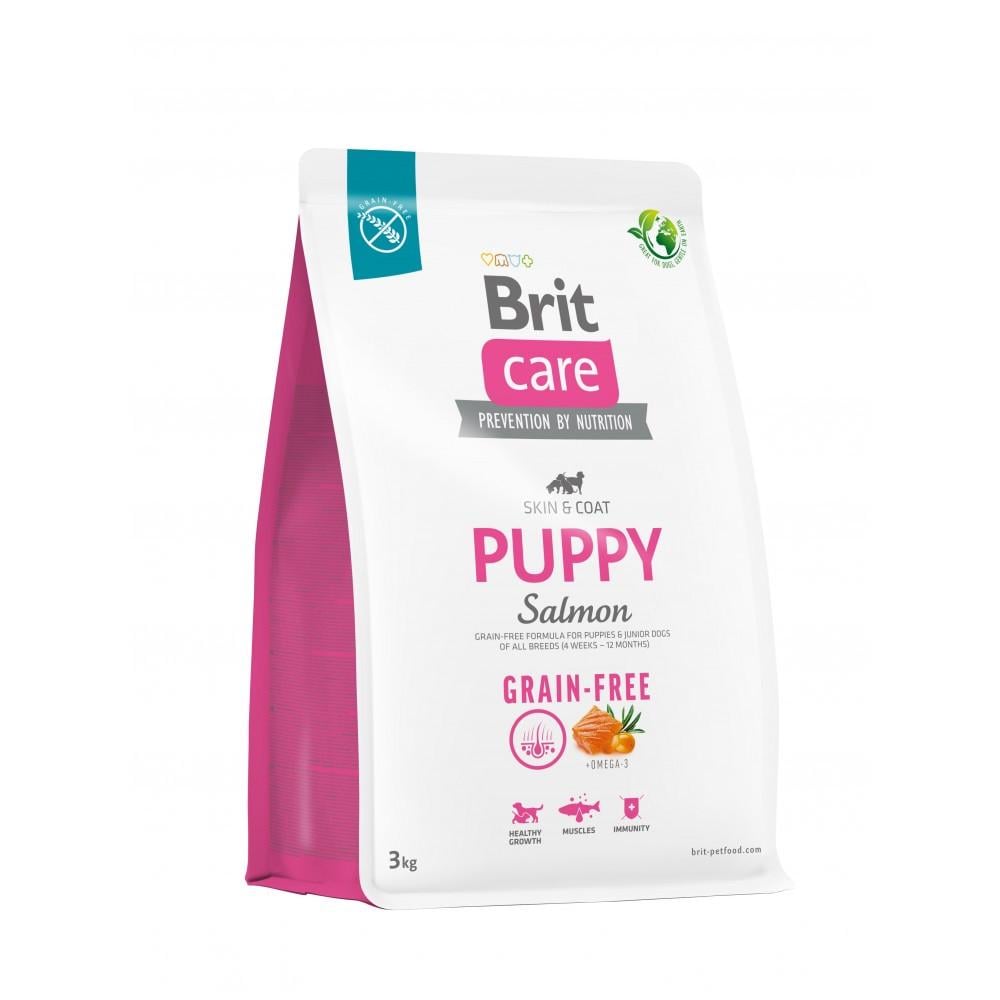 Корм сухой Brit CARE Dog Grain-free Puppy для щенков беззерновой с лососем 3 кг (8595602558810)