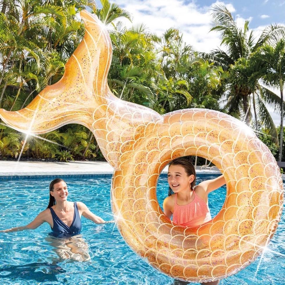 Надувний круг дитячий Intex Хвіст Русалки 56258 147х107х79 см (28443852) - фото 5 Надувний круг дитячий Intex Хвіст Русалки 56258 147х107х79 см (28443852) - фото 5