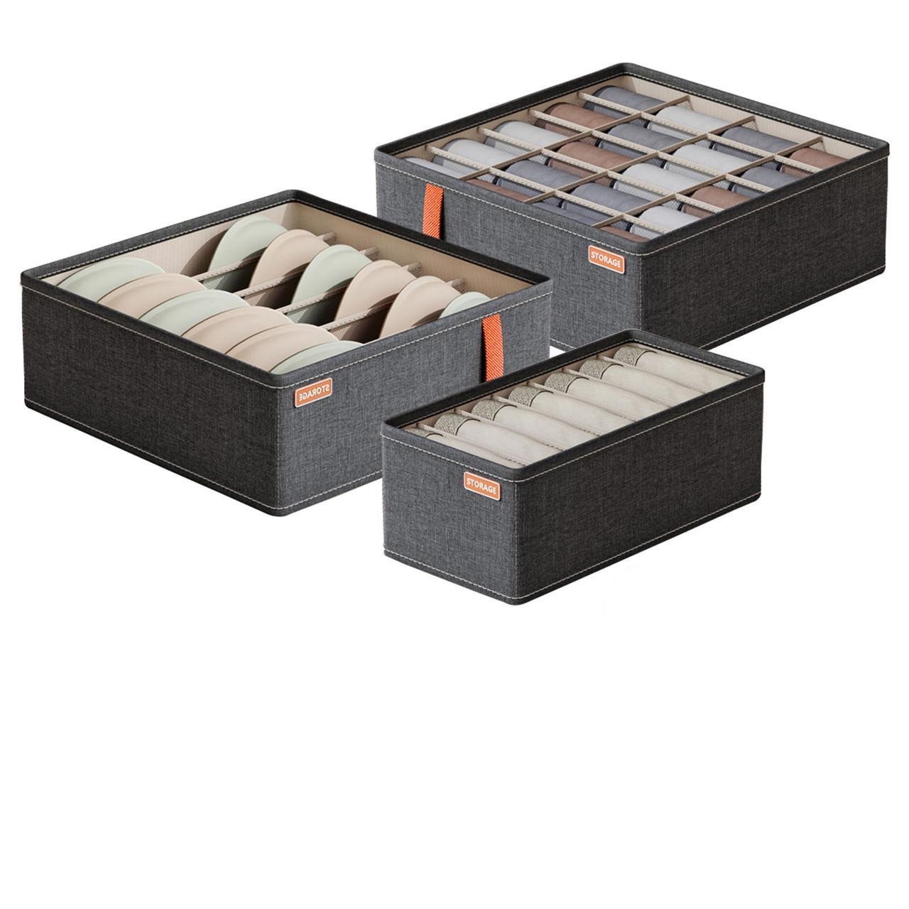 Набор органайзеров из оксфордской ткани Storage Grey/Orange handle (137465) - фото 1