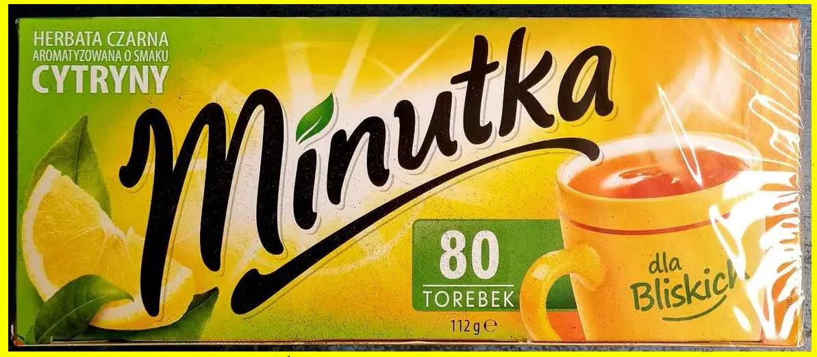 Чай черный с лимоном мелколистовой в пакетиках Minutka 112 г 80 шт. (1945132965)