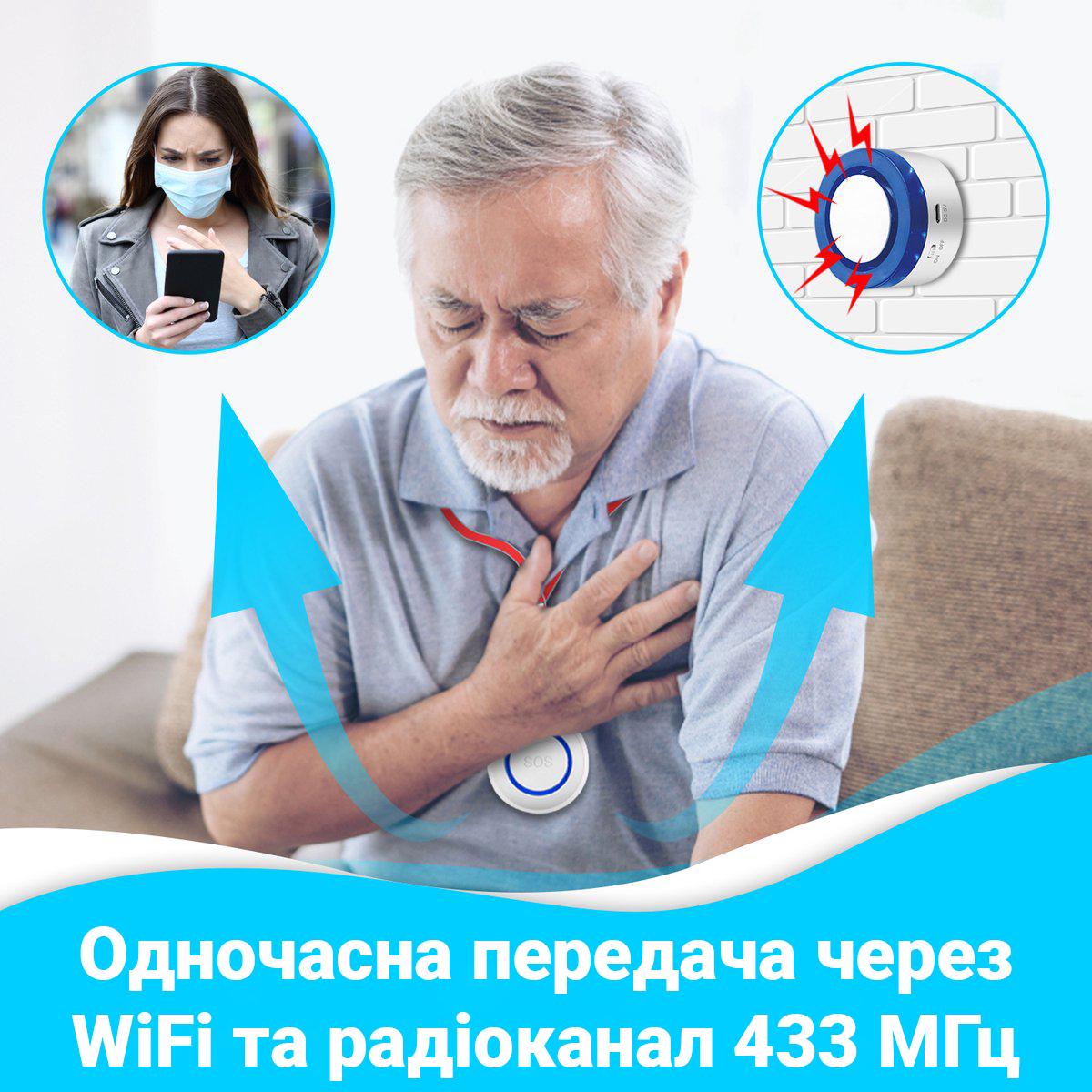 Кнопка Sos тревожная Wifi USmart SOS Button-01w для пожилых людей Tuya - фото 8 Кнопка Sos тревожная Wifi USmart SOS Button-01w для пожилых людей Tuya - фото 8