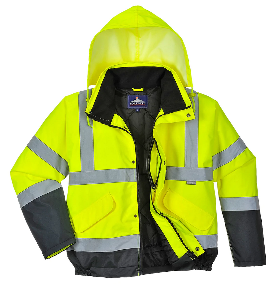 Куртка-бомбер сигнальная PORTWEST S266 Hi Vis Two Tone Bomber Jacket XXL Желто-темно-синий (S266YNRXXL) - фото 1