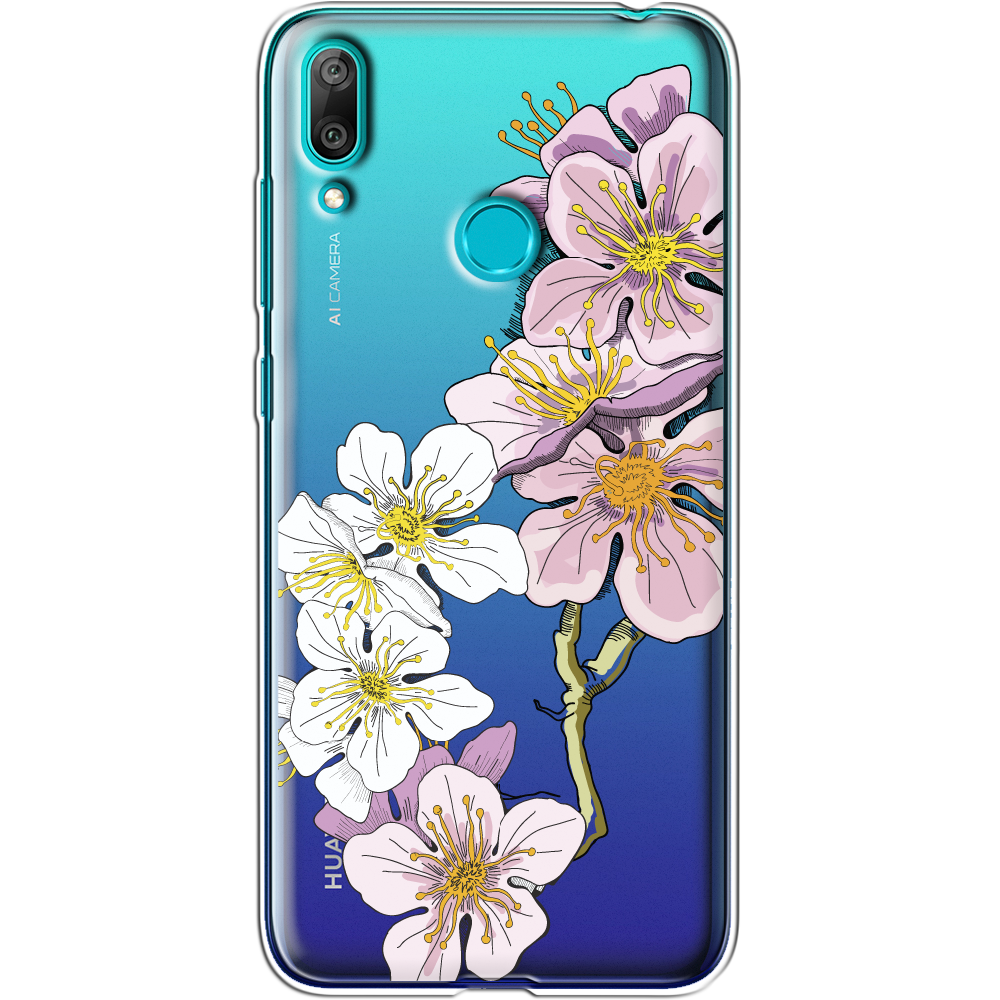 Чохол Boxface Huawei Y7 2019 Cherry Blossom Прозорий силікон (36044-cc4-36044)