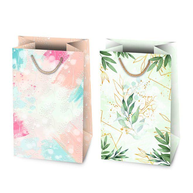 Пакет подарочный Flora микс 25х20х40 см 10 шт. (7954)