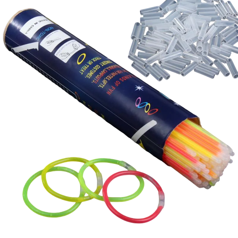 Браслети флуоресцентні Fluoric Chemical Light Glow Sticks 100 шт.