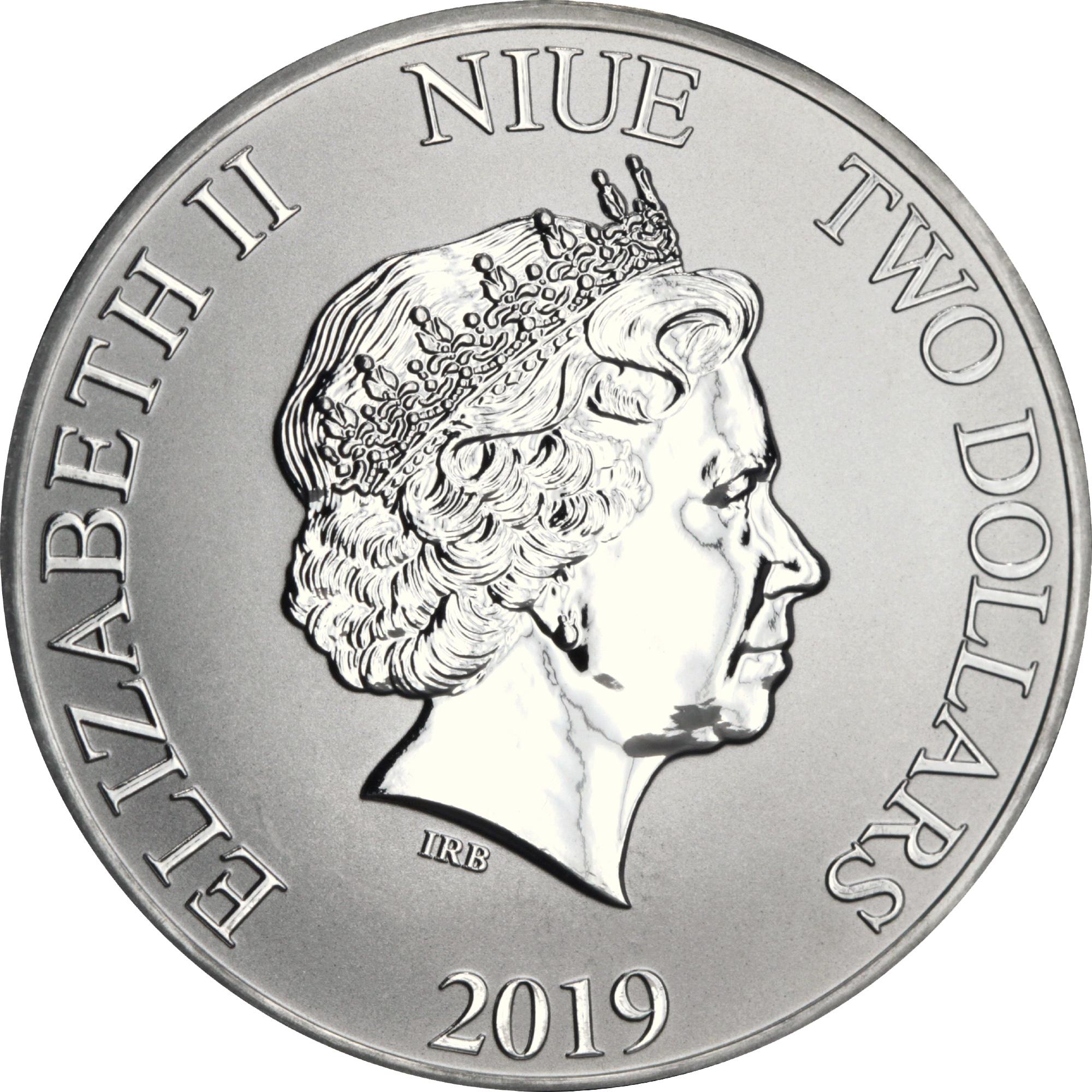 Срібна монета Солдат Клон Зоряні Війни 2 долара 2019 Ніуе 1 oz (32) - фото 2