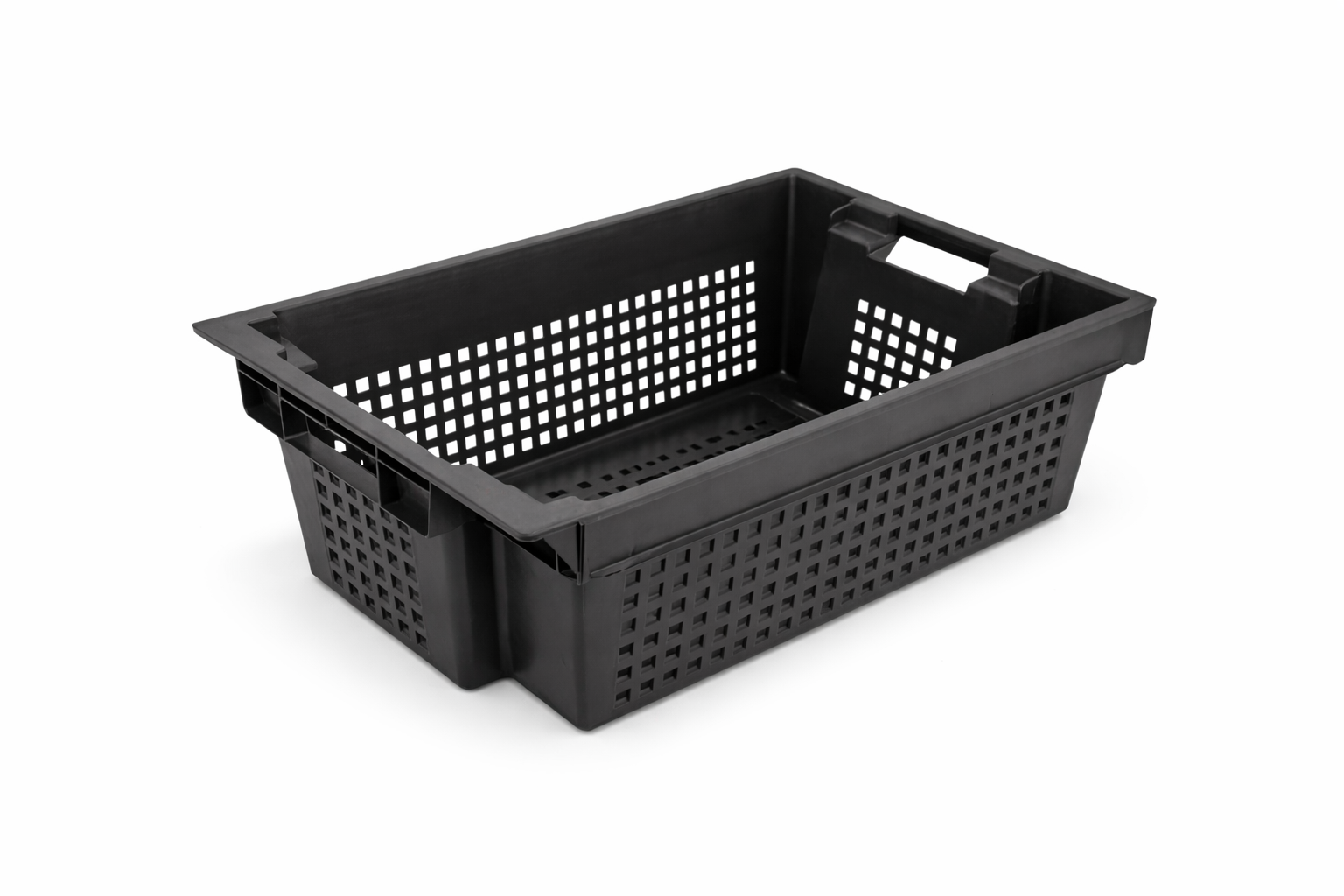 Ящик пластиковый SoloPlast с перфорированными стенками и сплошным дном 600х400х200 мм (ЯПМ.05-01)