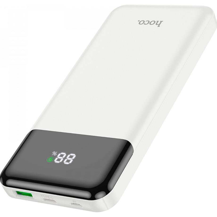 Зовнішній акумулятор Hoco J102 Cool Figure 10000 mAh 20W White - фото 2