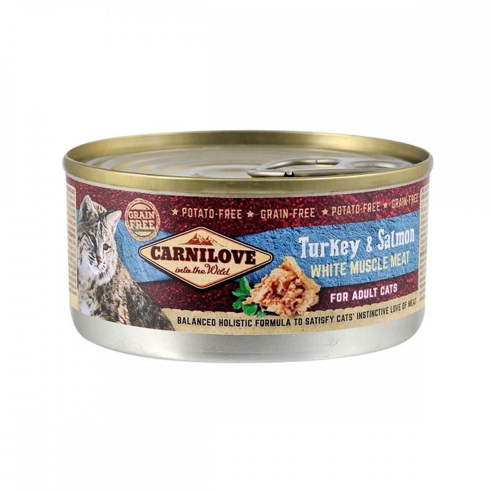 Вологий корм Carnilove Turkey&Salmon для котів індичка та лосось 100 г (100561/111283/8998)