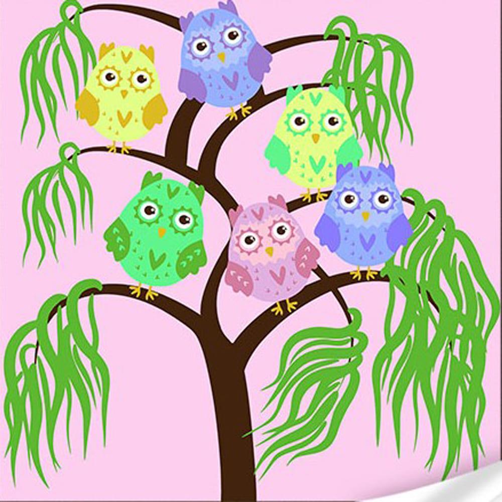 Картина по номерам Strateg Шесть сов 30х30 см (ES-0870)