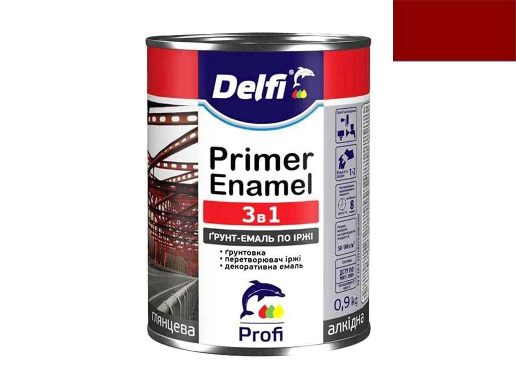 Грунт-эмаль Delfi по ржавчине 3в1 0,9 кг Красный (606665)