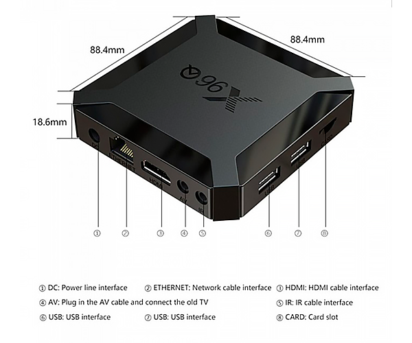 Приставка Смарт ТВ Vontar X96Q 1/8 GB Чорний (X96Q-1-8_899) - фото 5